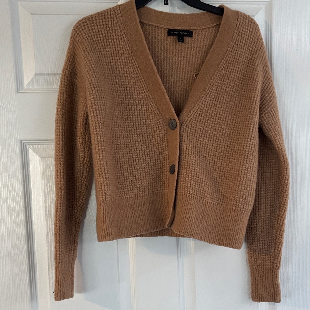 Banana Republic Tan Cardigan Sweater